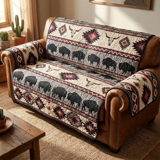 Tribal Lodge Quilted Sofa Cover NCU0TV1615