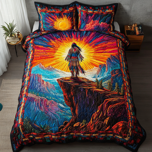 Tribal Path 3-Piece Quilted Bedding Set NCU0DK7676