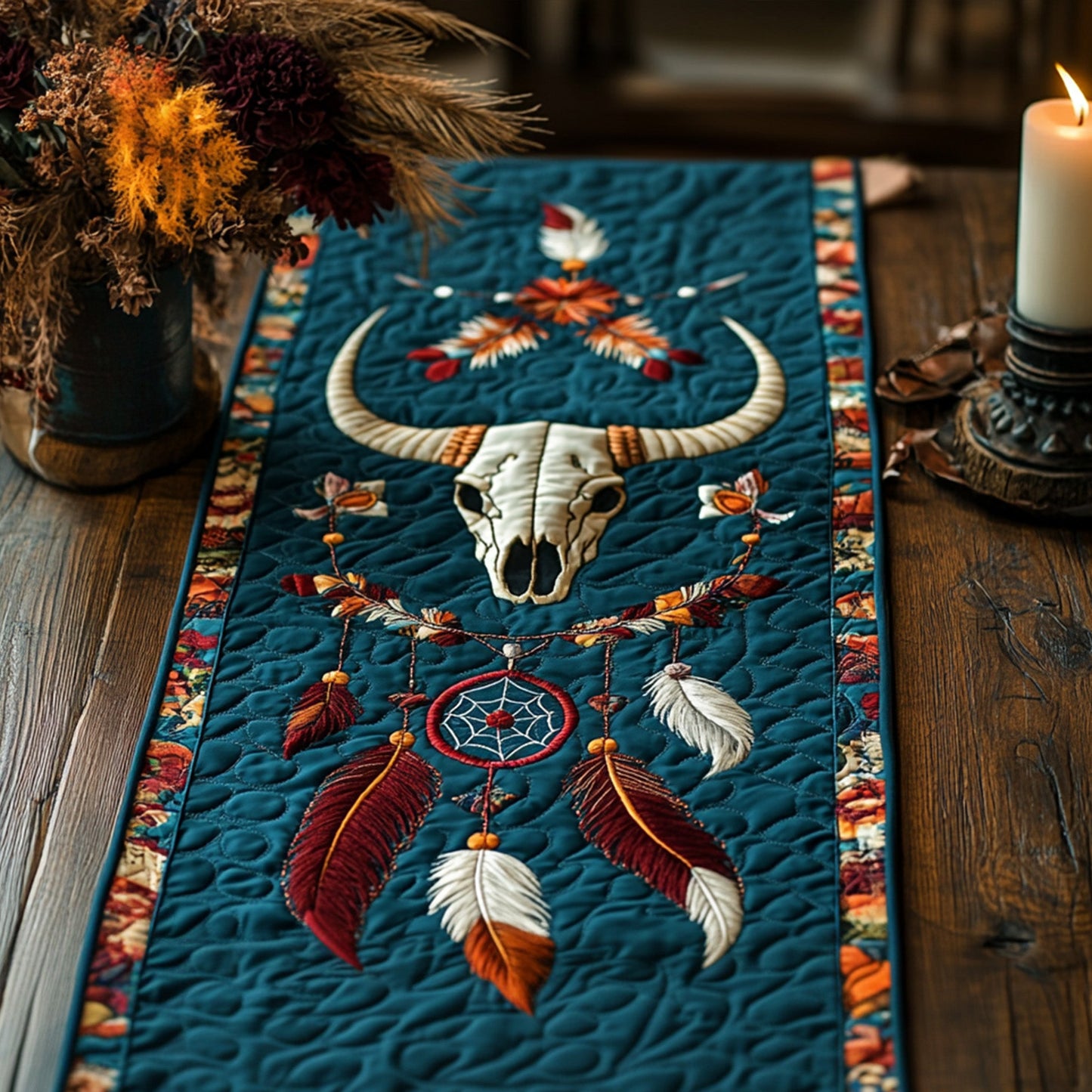 Tribal Path Quilted Table Runner NCU0PT7074