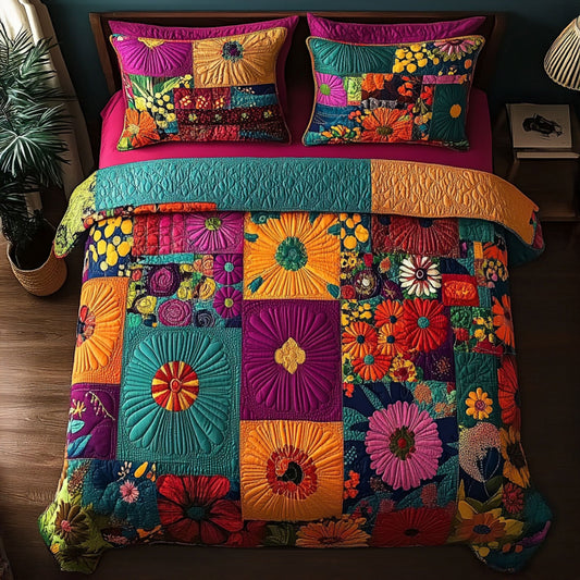 Tribal Radiance 3-Piece Quilted Bedding Set NCU0PT7038