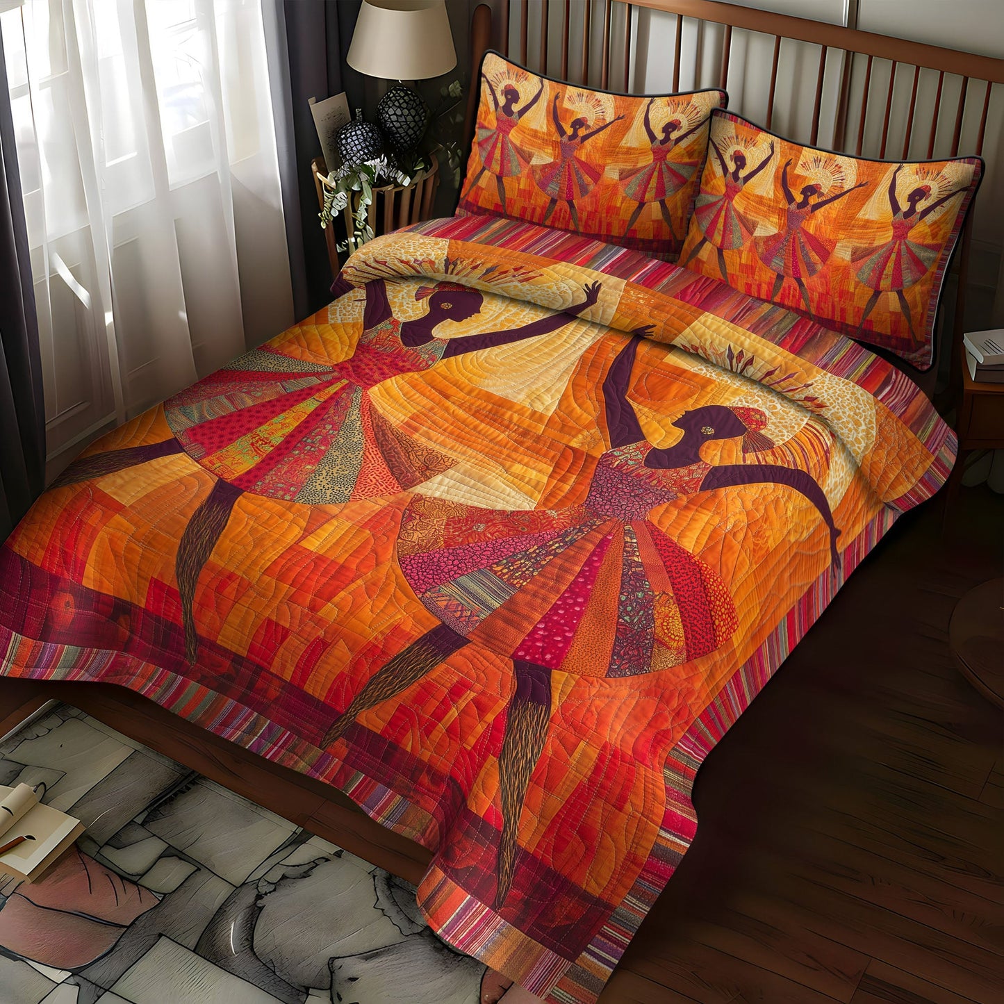 Tribal Rhythm 3-Piece Quilted Bedding Set NCU0PT7328