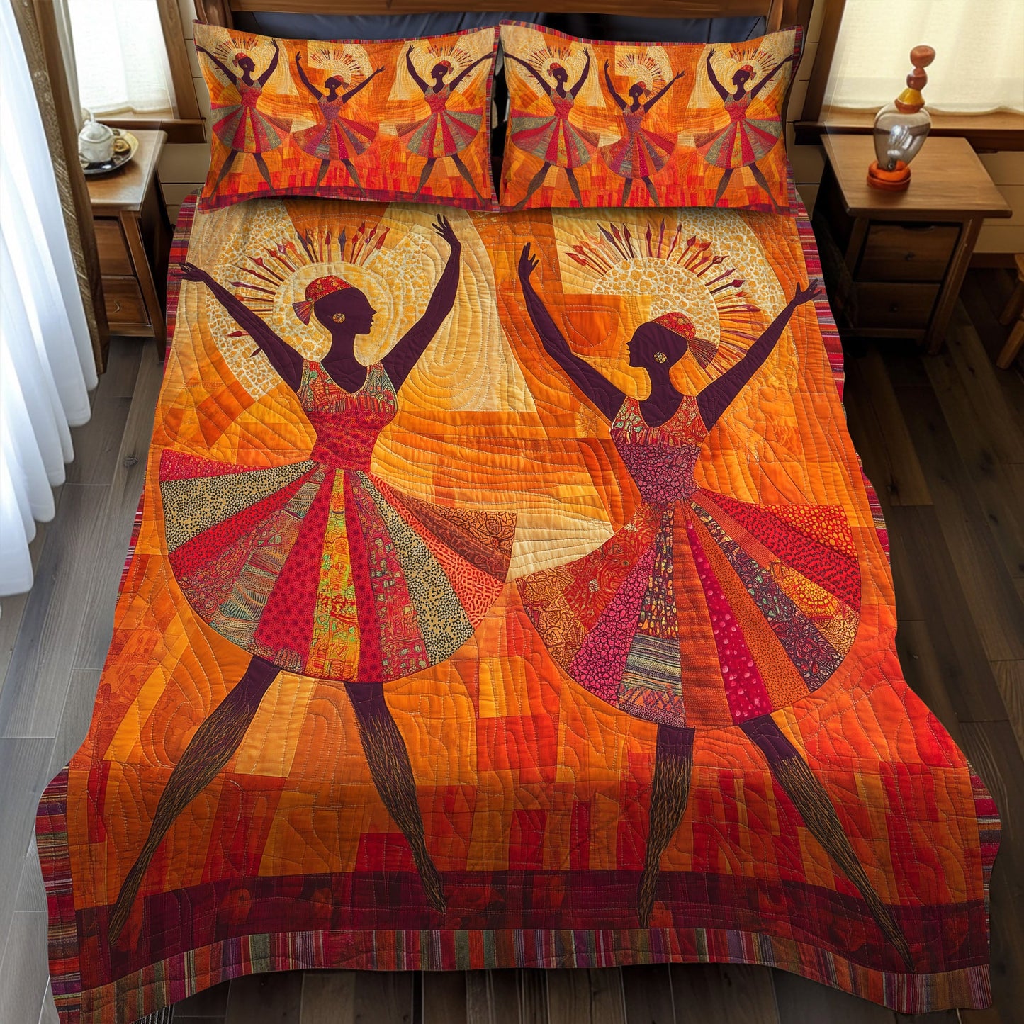 Tribal Rhythm 3-Piece Quilted Bedding Set NCU0PT7328