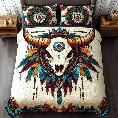 Tribal Spirit 3-Piece Quilted Bedding Set NCU0VL1163