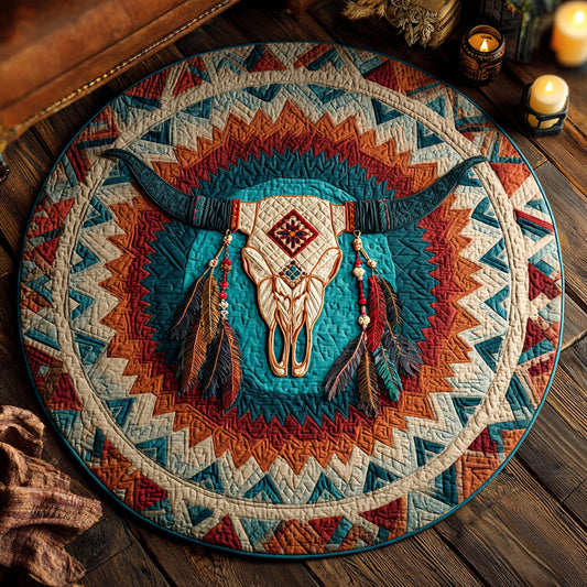 Tribal Spirit Quilted Round Mat NCU0TV050