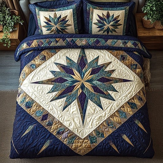 Tribal Star Radiance 3-Piece Quilted Bedding Set NCU0PT6853