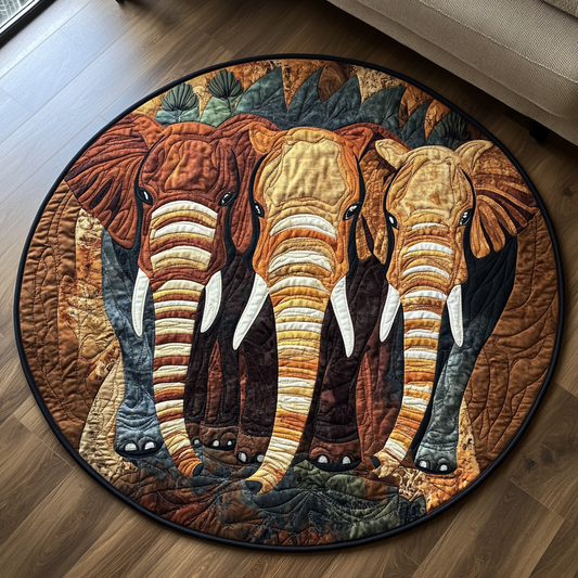 Tribal Stomp Quilted Round Mat NCU0VH5511