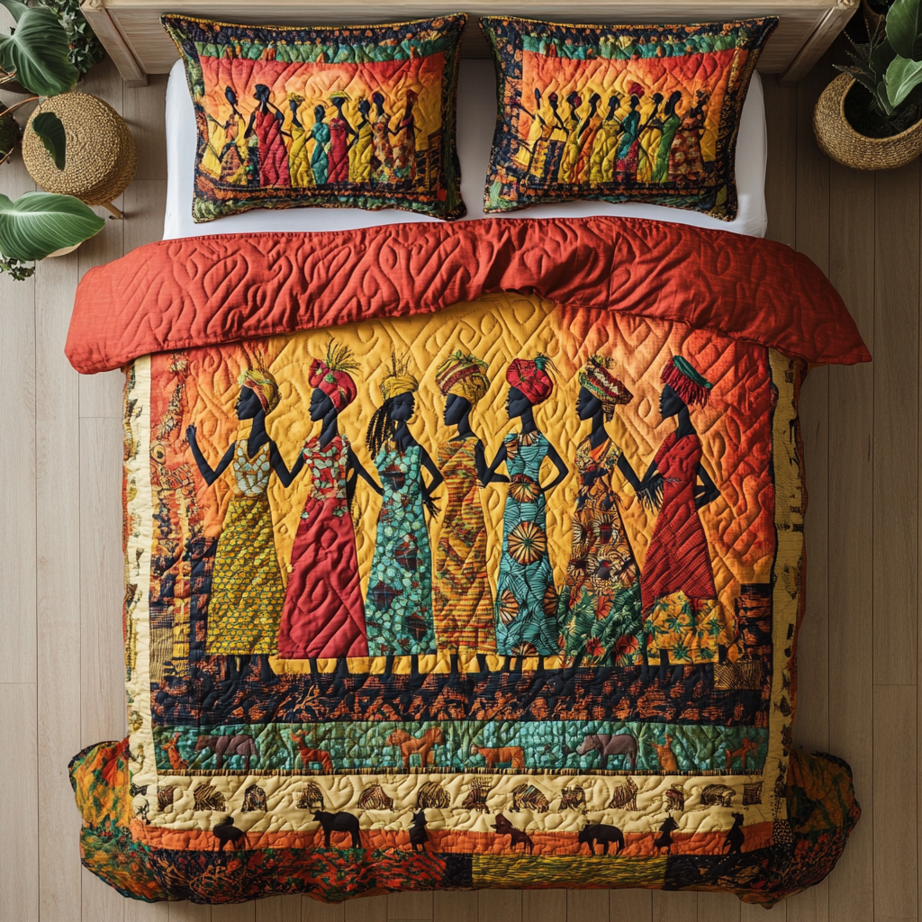 Tribal Threads 3-Piece Quilted Bedding Set NCU0VH5462