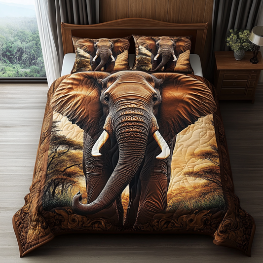 Tribal Titan 3-Piece Quilted Bedding Set NCU0DV3539