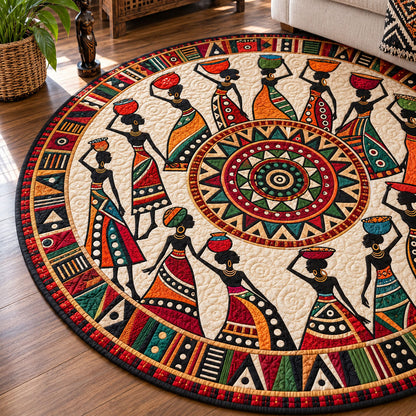 Tribal Treasures Quilted Round Mat NCU0PT12076