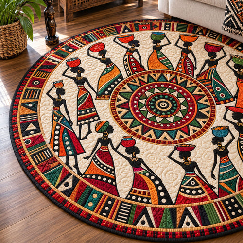 Tribal Treasures Quilted Round Mat NCU0PT12076
