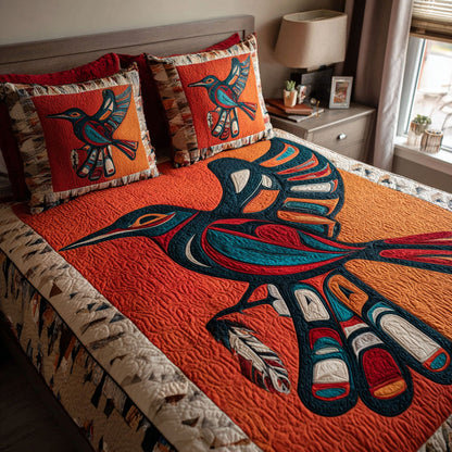 Tribal Wings 3-Piece Quilted Bedding Set NCU0TV116