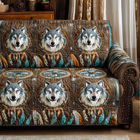 Tribal Wolf Quilted Sofa Cover NCU0NT10652
