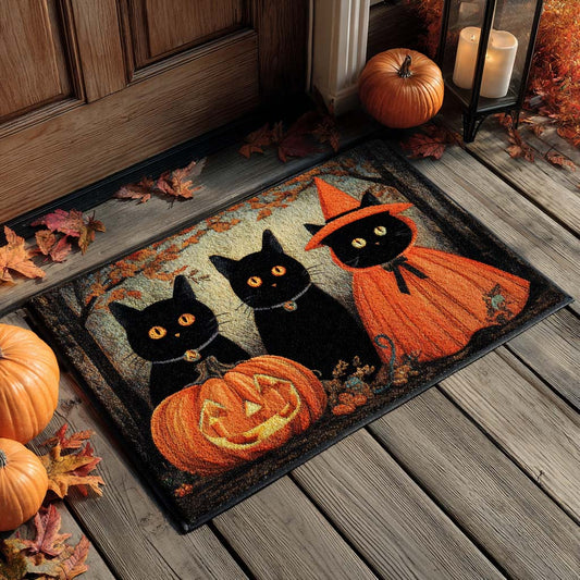 Trio Black Cats Doormat NCU0XD866