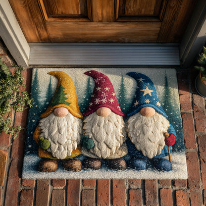Trio Christmas Gnome Doormat NCU0HH649