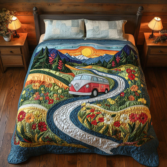 Trippy Tennessee Drive 3-Piece Quilted Bedding Set NCU0PT6225