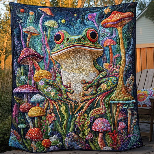 Trippy Toadstool Haven Quilted Blanket NCU0PT4089
