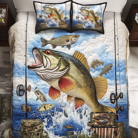 Trophy Catch 3-Piece Quilted Bedding Set NCU0NT7195