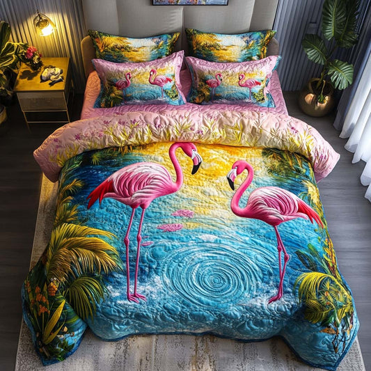 Tropic Twirl 3-Piece Quilted Bedding Set NCU0NT7845