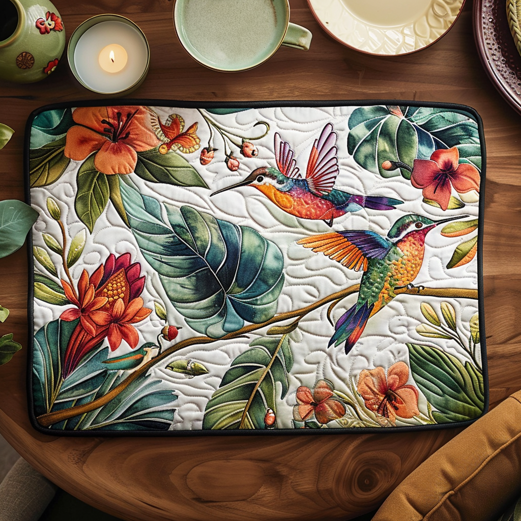 Tropical Hummingbirds Quilted Place Mat NCU0TH109