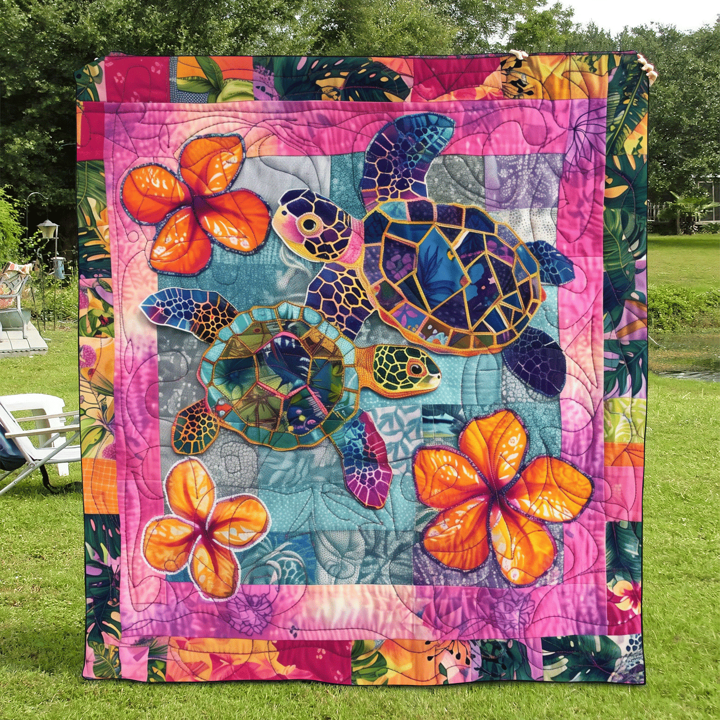 Tropical Oasis Quilted Blanket NCU0TL587