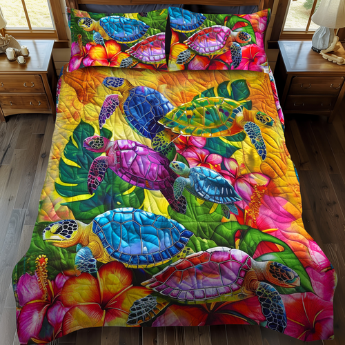 Tropical Paradise 3-Piece Quilted Bedding Set NCU0DV027