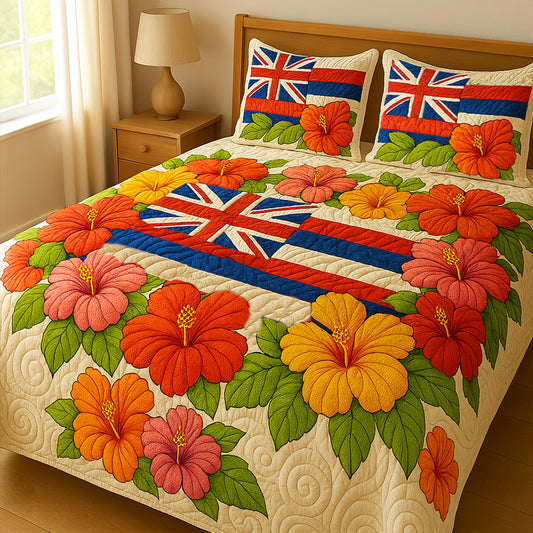 Tropical Pride 3-Piece Quilted Bedding Set NCU0NT5816