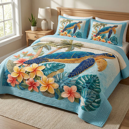 Tropical Bloom 3-Piece Quilted Bedding Set NCU0NT12706