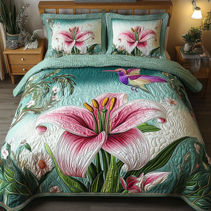 Tropical Bloom 3-Piece Quilted Bedding Set NCU0VH4033