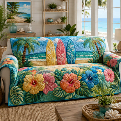 Tropical Bloom Quilted Sofa Cover NCU0TV1981