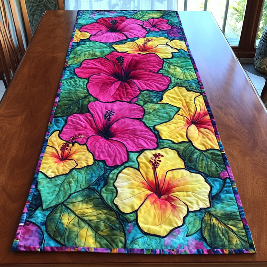 Tropical Bloom Quilted Table Runner NCU0DK5757