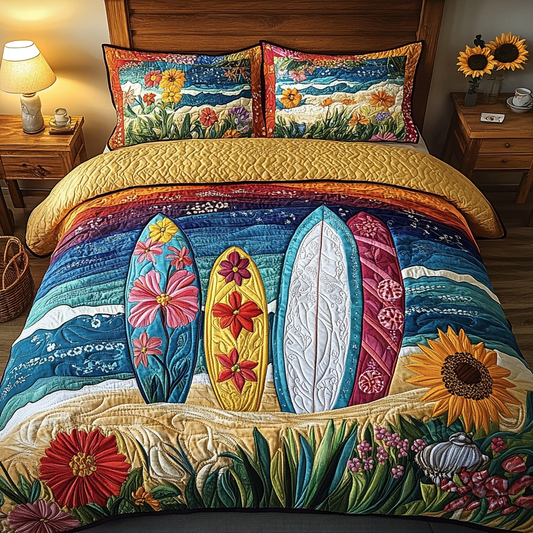 Tropical Break 3-Piece Quilted Bedding Set NCU0VL1837