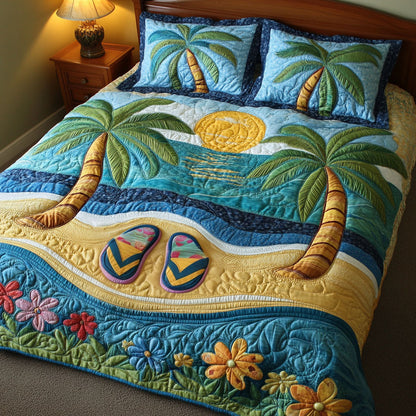 Tropical Dream 3-Piece Quilted Bedding Set NCU0NT5279