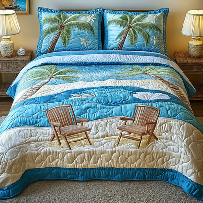Tropical Dreams 3-Piece Quilted Bedding Set NCU0VL2323