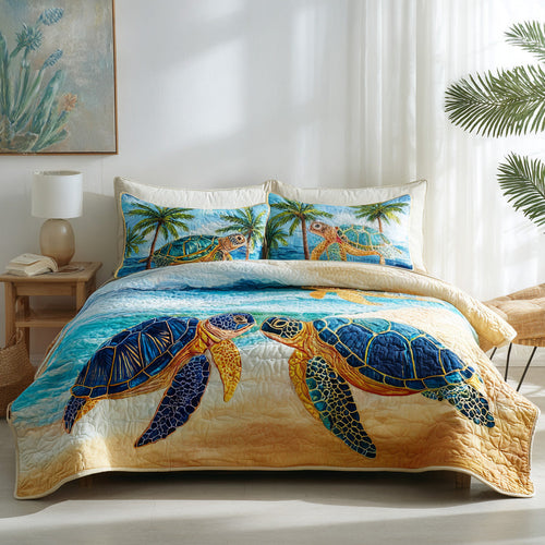 Tropical Drift 3-Piece Quilted Bedding Set NCU0VL3152
