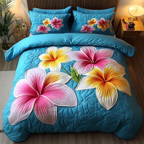 Tropical Elegance 3-Piece Quilted Bedding Set NCU0DK5960