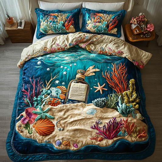 Tropical Escape 3-Piece Quilted Bedding Set NCU0DK6019