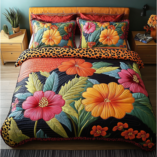 Tropical Escape 3-Piece Quilted Bedding Set NCU0DK6194