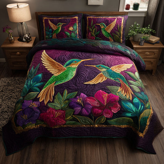 Tropical Flutter 3-Piece Quilted Bedding Set NCU0DK12037
