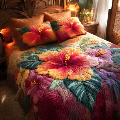 Tropical Glow 3-Piece Quilted Bedding Set NCU0TV142