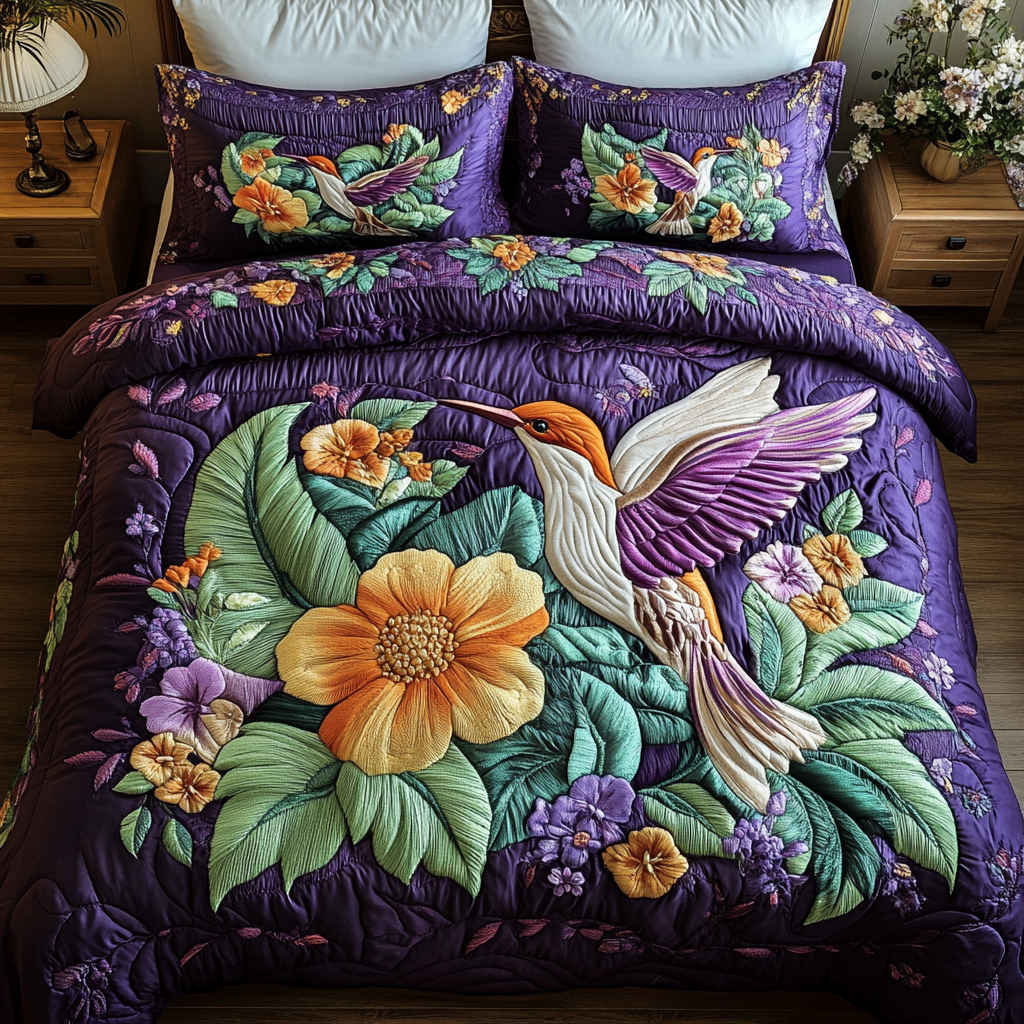 Tropical Haven 3-Piece Quilted Bedding Set NCU0VH2438