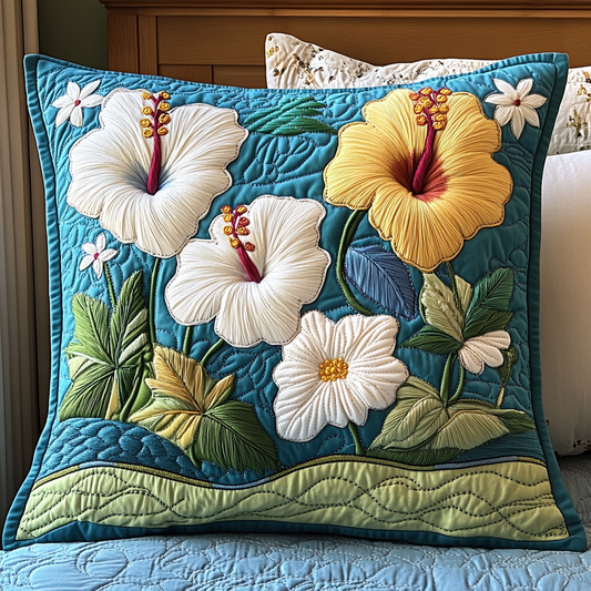 Tropical Hibiscus Dreams Quilted Pillow Case NCU0DV4810