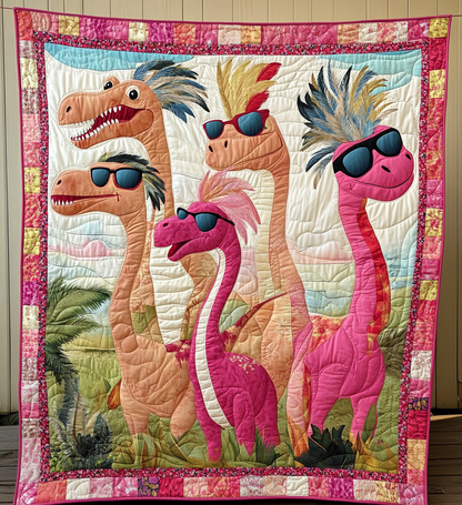 Tropical Jurassic Fiesta Art Quilt Hanging NCU0DV833