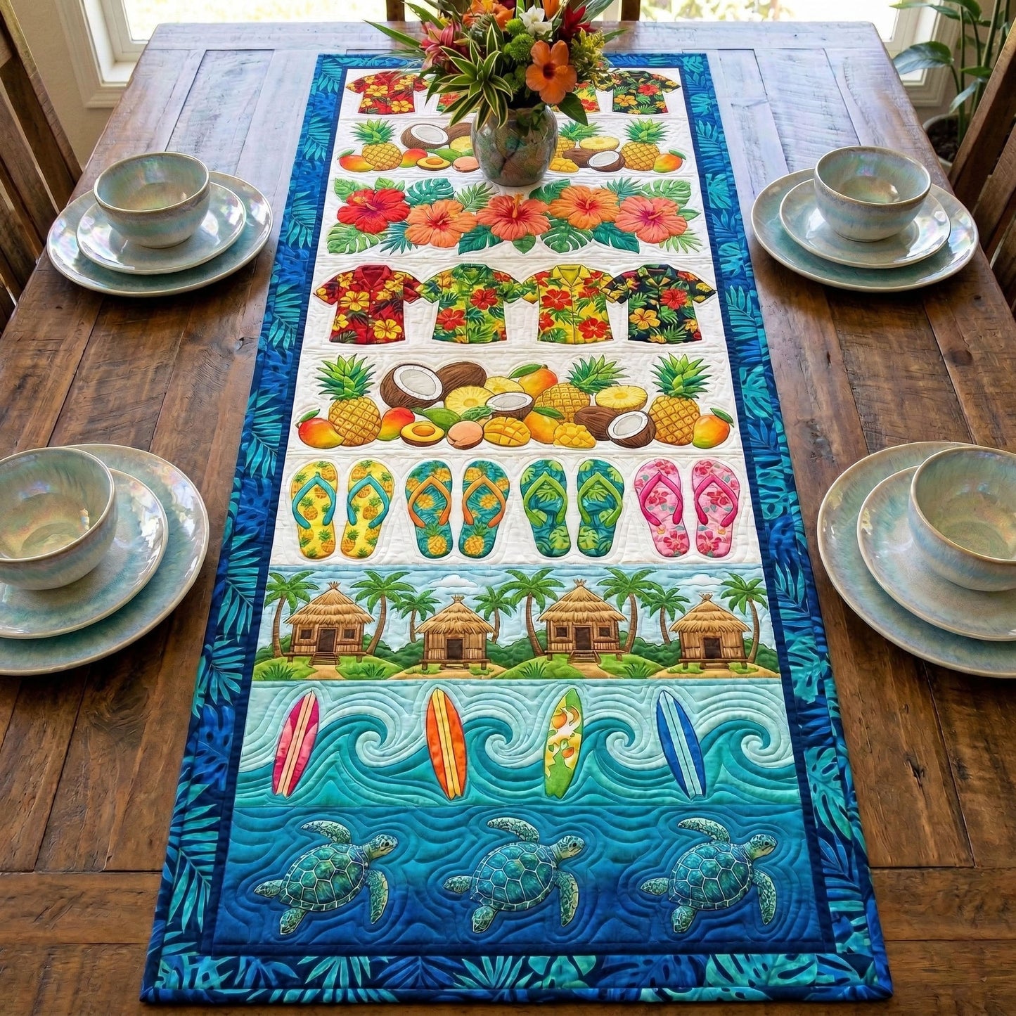 Tropical Memories Quilted Table Runner NCU0NT12507