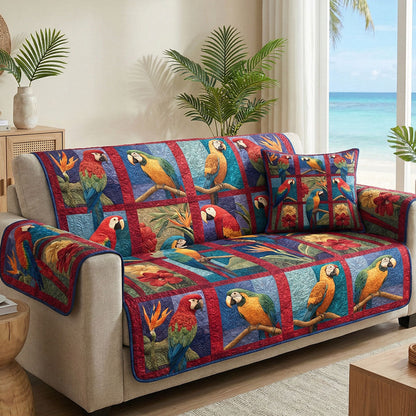 Tropical Mosaic Quilted Sofa Cover NCU0NT12166