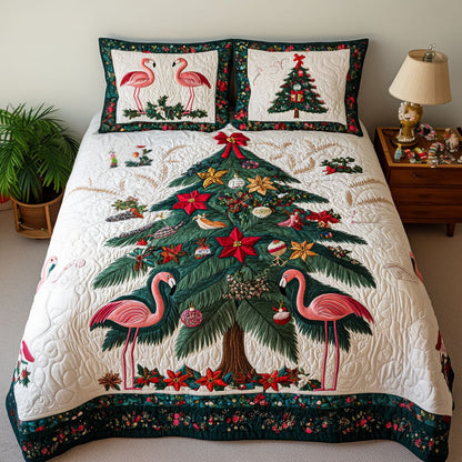 Tropical Noel 3-Piece Quilted Bedding Set NCU0PT2686