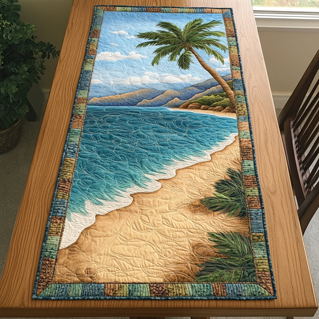 Tropical Paradise Quilted Table Runner NCU0DK5955