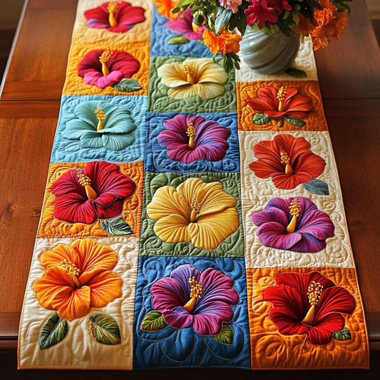 Tropical Patchwork Quilted Table Runner NCU0NT5823