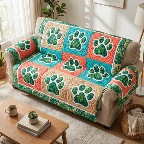 Tropical Paws Quilted Sofa Cover NCU0TD2787