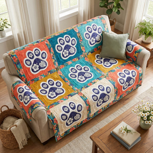 Tropical Paws Quilted Sofa Cover NCU0TD2813