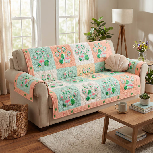 Tropical Paws Quilted Sofa Cover NCU0TD2816